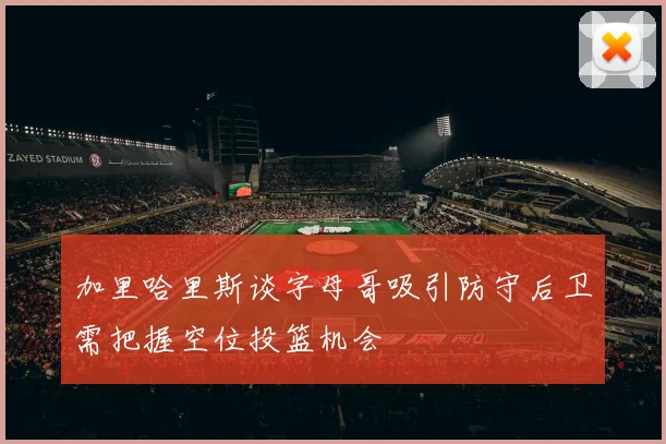 加里哈里斯谈字母哥吸引防守后卫需把握空位投篮机会